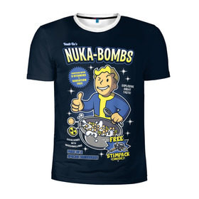 Мужская футболка 3D спортивная с принтом Nuka Bombs , 100% полиэстер с улучшенными характеристиками | приталенный силуэт, круглая горловина, широкие плечи, сужается к линии бедра | atom | bomb | boy | fallout | radioactive | vault | wasteland | атом | бой | бомба | волт | мальчик | радиация | фоллаут | ядерная