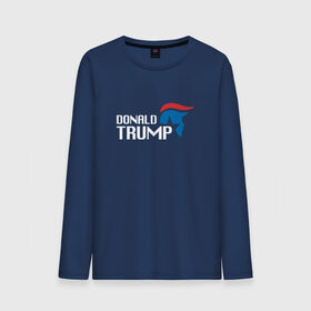 Мужской лонгслив хлопок с принтом Donald Trump logo , 100% хлопок |  | дональд | трамп
