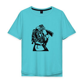 Мужская футболка хлопок Oversize с принтом МЧС , 100% хлопок | свободный крой, круглый ворот, “спинка” длиннее передней части | мчс