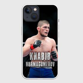 Чехол для iPhone 13 с принтом Хабиб Нурмагомедов ,  |  | ufc | хабиб нурмагомедов