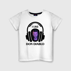 Детская футболка хлопок с принтом I like Don Diablo , 100% хлопок | круглый вырез горловины, полуприлегающий силуэт, длина до линии бедер | Тематика изображения на принте: beatport | club | dj | don diablo | edm | electro | house | musical freedom | production | radio | retro style | spinnin | techno | top | trance | клуб | радио | трещины | царапины