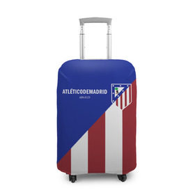 Чехол для чемодана 3D с принтом Атлетико Мадрид , 86% полиэфир, 14% спандекс | двустороннее нанесение принта, прорези для ручек и колес | atletico madrid | club | football | spanish | атлетико мадрид | испанский | клуб | футбольный