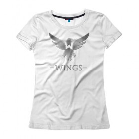 Женская футболка 3D с принтом Wings Gaming , 100% полиэфир ( синтетическое хлопкоподобное полотно) | прямой крой, круглый вырез горловины, длина до линии бедер | dota 2 | wings | wings gaming