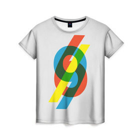Женская футболка 3D с принтом 69 , 100% полиэфир ( синтетическое хлопкоподобное полотно) | прямой крой, круглый вырез горловины, длина до линии бедер | Тематика изображения на принте: math | number | retro | алгебра | математика | ностальгия | ретро | цифра | число