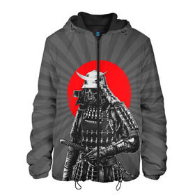Мужская куртка 3D с принтом Мертвый самурай , ткань верха — 100% полиэстер, подклад — флис | прямой крой, подол и капюшон оформлены резинкой с фиксаторами, два кармана без застежек по бокам, один большой потайной карман на груди. Карман на груди застегивается на липучку | bone | japan | samurai | skelet | skull | warrior | воин | катана | кости | меч | самурай | скелет | череп | япония
