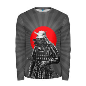 Мужской лонгслив 3D с принтом Мертвый самурай , 100% полиэстер | длинные рукава, круглый вырез горловины, полуприлегающий силуэт | Тематика изображения на принте: bone | japan | samurai | skelet | skull | warrior | воин | катана | кости | меч | самурай | скелет | череп | япония