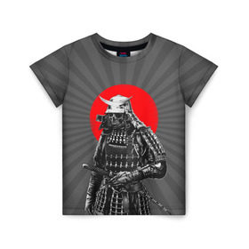 Детская футболка 3D с принтом Мертвый самурай , 100% гипоаллергенный полиэфир | прямой крой, круглый вырез горловины, длина до линии бедер, чуть спущенное плечо, ткань немного тянется | bone | japan | samurai | skelet | skull | warrior | воин | катана | кости | меч | самурай | скелет | череп | япония