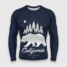 Мужской рашгард 3D с принтом California Republic ,  |  | america | bear | california | united states | usa | америка | калифорния | медведь | сша | штаты