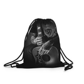 Рюкзак-мешок 3D с принтом Гитарист , 100% полиэстер | плотность ткани — 200 г/м2, размер — 35 х 45 см; лямки — толстые шнурки, застежка на шнуровке, без карманов и подкладки | rock | гитара | рок | рок жив | рок музыка | русский рок