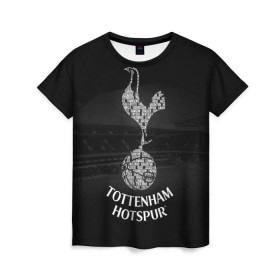 Женская футболка 3D с принтом Тоттенхэм Хотспур , 100% полиэфир ( синтетическое хлопкоподобное полотно) | прямой крой, круглый вырез горловины, длина до линии бедер | club | english | football | tottenham hotspur | английский | клуб | лондон | тоттенхэм хотспур | футбольный