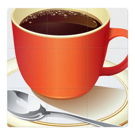 Магнитный плакат 3Х3 с принтом Руссиано , Полимерный материал с магнитным слоем | 9 деталей размером 9*9 см | americano | russiano | американо | кофе | руссиано