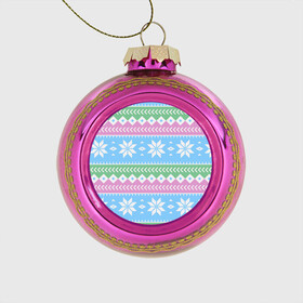 Стеклянный ёлочный шар с принтом Норвежские узоры , Стекло | Диаметр: 80 мм | зима | нг | новый год | норвежские узоры | рождество | свитер | снег