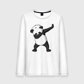 Мужской лонгслив хлопок с принтом Panda dab , 100% хлопок |  | Тематика изображения на принте: дэб | панда