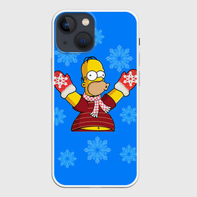 Чехол для iPhone 13 mini с принтом Симпсоны новогодние 2 ,  |  | simpsons | барт | барт симпсон | гомер | гомер симпсон | новый год | симпсоны | снег | снежинки