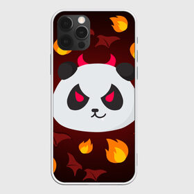 Чехол для iPhone 12 Pro Max с принтом Панда дьяволенок , Силикон |  | дьяволенок | красный | крылья | огонь | панда | рога