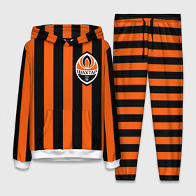 Женский костюм 3D (с толстовкой) с принтом ФК Шахтер Донецк ,  |  | fc shakhtar donetsk | ukraine | ukrainian football club | донецк | клуб | украина | украинский | фк | футбольный | шахтер