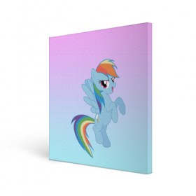 Холст квадратный с принтом Rainbowdash , 100% ПВХ |  | Тематика изображения на принте: mlp | pony | rainbowdash | raindbow dash | пони
