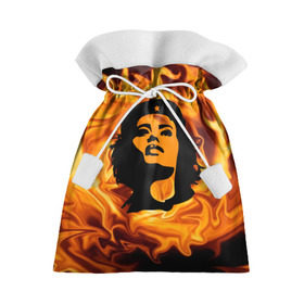 Подарочный 3D мешок с принтом Revolutionary girl , 100% полиэстер | Размер: 29*39 см | звезда | огонь | патриотизм | пламя | революционер | революция | россия | че гевара