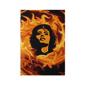 Обложка для паспорта матовая кожа с принтом Revolutionary girl , натуральная матовая кожа | размер 19,3 х 13,7 см; прозрачные пластиковые крепления | Тематика изображения на принте: звезда | огонь | патриотизм | пламя | революционер | революция | россия | че гевара