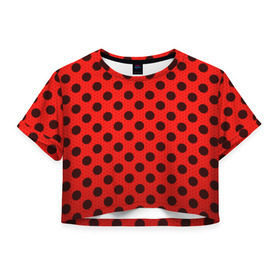 Женская футболка 3D укороченная с принтом Леди Баг , 100% полиэстер | круглая горловина, длина футболки до линии талии, рукава с отворотами | tales of ladybug and cat noir | божья коровка | квами пчела | леди баг | маринетт