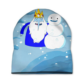 Шапка 3D с принтом Ice King New Year , 100% полиэстер | универсальный размер, печать по всей поверхности изделия | 