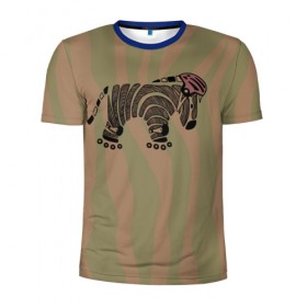 Мужская футболка 3D спортивная с принтом Safari , 100% полиэстер с улучшенными характеристиками | приталенный силуэт, круглая горловина, широкие плечи, сужается к линии бедра | 