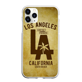 Чехол для iPhone 11 Pro матовый с принтом Лос-Анджелес , Силикон |  | america | beach | california state | los angeles | palm trees | sea | states | united | usa | америки | калифорния | лос анджелес | море | пальмы | пляж | соединенные | сша | штат | штаты