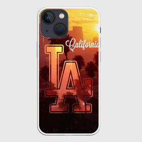 Чехол для iPhone 13 mini с принтом Калифорния ,  |  | america | beach | california state | los angeles | palm trees | sea | states | united | usa | америки | калифорния | лос анджелес | море | пальмы | пляж | соединенные | сша | штат | штаты