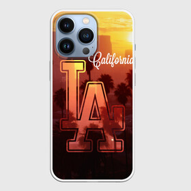 Чехол для iPhone 13 Pro с принтом Калифорния ,  |  | america | beach | california state | los angeles | palm trees | sea | states | united | usa | америки | калифорния | лос анджелес | море | пальмы | пляж | соединенные | сша | штат | штаты