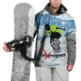 Накидка на куртку 3D с принтом Extreme , 100% полиэстер |  | Тематика изображения на принте: extreme | snowboard | сноуборд | экстрим