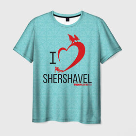 Мужская футболка 3D с принтом Love Shershavel 2 , 100% полиэфир | прямой крой, круглый вырез горловины, длина до линии бедер | Тематика изображения на принте: 