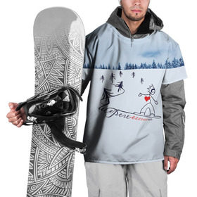 Накидка на куртку 3D с принтом Шерегеш , 100% полиэстер |  | gesh | геш | лыжи | лыжник | сноуборд | шерегеш | шершавель