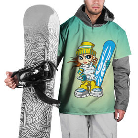 Накидка на куртку 3D с принтом Snowboard girl 1 , 100% полиэстер |  | Тематика изображения на принте: extreme | girl | snowboard | девушка | сноуборд | экстрим