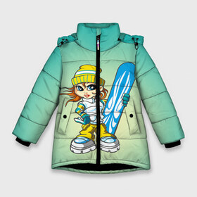 Зимняя куртка для девочек 3D с принтом Snowboard girl 1 , ткань верха — 100% полиэстер; подклад — 100% полиэстер, утеплитель — 100% полиэстер. | длина ниже бедра, удлиненная спинка, воротник стойка и отстегивающийся капюшон. Есть боковые карманы с листочкой на кнопках, утяжки по низу изделия и внутренний карман на молнии. 

Предусмотрены светоотражающий принт на спинке, радужный светоотражающий элемент на пуллере молнии и на резинке для утяжки. | extreme | girl | snowboard | девушка | сноуборд | экстрим