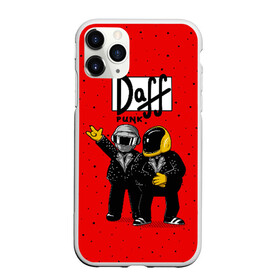 Чехол для iPhone 11 Pro Max матовый с принтом Daff Punk , Силикон |  | Тематика изображения на принте: donut | homer | music | simpson | барт | гомер | музыка | пончик | симпсон