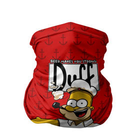 Бандана-труба 3D с принтом Duff Beer , 100% полиэстер, ткань с особыми свойствами — Activecool | плотность 150‒180 г/м2; хорошо тянется, но сохраняет форму | Тематика изображения на принте: bart | donut | griffin | homer | popeye | simpson | барт | гомер | гриффин | капитан | моряк | симпсон | стьюи | якорь