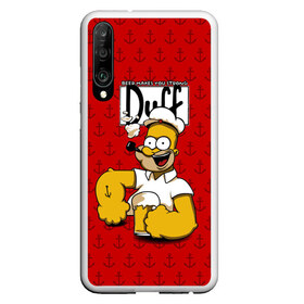 Чехол для Honor P30 с принтом Duff Beer , Силикон | Область печати: задняя сторона чехла, без боковых панелей | bart | donut | griffin | homer | popeye | simpson | барт | гомер | гриффин | капитан | моряк | симпсон | стьюи | якорь