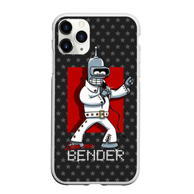 Чехол для iPhone 11 Pro матовый с принтом Bender Presley , Силикон |  | Тематика изображения на принте: bender | elvis presley | fry | futurama | hermes | rock n roll | zoidberg | бендер | гермес | зойдберг | робот | рок н ролл | туранга | фрай | футурама | элвис пресли