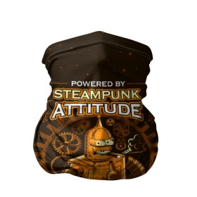 Бандана-труба 3D с принтом Steampunk Attitude , 100% полиэстер, ткань с особыми свойствами — Activecool | плотность 150‒180 г/м2; хорошо тянется, но сохраняет форму | bender | fry | futurama | hermes | robot | zoidberg | бендер | гермес | зойдберг | робот | туранга | фрай | футурама