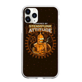 Чехол для iPhone 11 Pro Max матовый с принтом Steampunk Attitude , Силикон |  | bender | fry | futurama | hermes | robot | zoidberg | бендер | гермес | зойдберг | робот | туранга | фрай | футурама