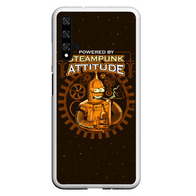 Чехол для Honor 20 с принтом Steampunk Attitude , Силикон | Область печати: задняя сторона чехла, без боковых панелей | bender | fry | futurama | hermes | robot | zoidberg | бендер | гермес | зойдберг | робот | туранга | фрай | футурама