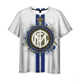 Мужская футболка 3D с принтом Internazionale , 100% полиэфир | прямой крой, круглый вырез горловины, длина до линии бедер | forza | inter | internazionale | интер | италия | милан | футбол | футболист