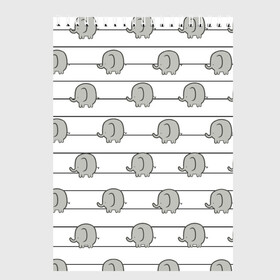 Скетчбук с принтом Милые слоны , 100% бумага
 | 48 листов, плотность листов — 100 г/м2, плотность картонной обложки — 250 г/м2. Листы скреплены сверху удобной пружинной спиралью | линии | милые слоники понравятся вашим любимым. слон | полосы | серый | слоник | слоны