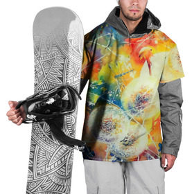 Накидка на куртку 3D с принтом Одуванчики , 100% полиэстер |  | bright | dandelions | dragonfly | meadow | paint | painting | summer | живопись | краски | лето | луг | одуванчики | стрекоза | яркие