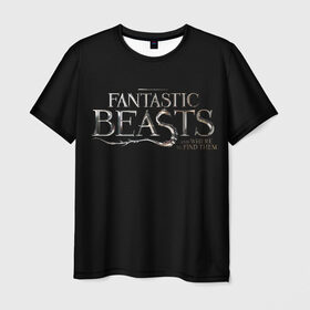 Мужская футболка 3D с принтом Fantastic Beasts , 100% полиэфир | прямой крой, круглый вырез горловины, длина до линии бедер | Тематика изображения на принте: fantastic beasts | newt | scamander | ньют | саламандр