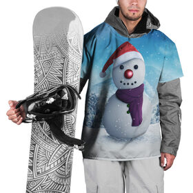 Накидка на куртку 3D с принтом Снеговик , 100% полиэстер |  | Тематика изображения на принте: happy new year | блеск | ёлка | зима | игрушки. праздник | конфетти | новый год | подарки | снег