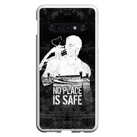 Чехол для Samsung S10E с принтом No Place is Safe , Силикон | Область печати: задняя сторона чехла, без боковых панелей | Тематика изображения на принте: bone | carl | rick | skelet | skull | walking dead | zombie | граймс | зомби | карл | кости | рик | скелет | ходячие мертвецы | череп