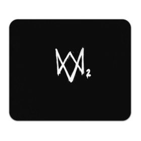 Коврик прямоугольный с принтом Watch Dogs 2 лого , натуральный каучук | размер 230 х 185 мм; запечатка лицевой стороны | Тематика изображения на принте: logo | watchdogs