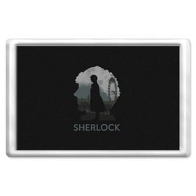 Магнит 45*70 с принтом Sherlock World , Пластик | Размер: 78*52 мм; Размер печати: 70*45 | doctor | holmes | холмс | шерлок