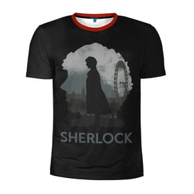 Мужская футболка 3D спортивная с принтом Sherlock World , 100% полиэстер с улучшенными характеристиками | приталенный силуэт, круглая горловина, широкие плечи, сужается к линии бедра | doctor | holmes | холмс | шерлок